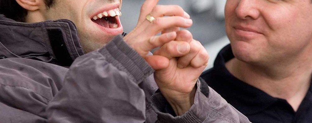 Man looking after someone with learning disability